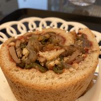 Close up tofu pizza roll  at OOH Breado - Sangdo-dong - 우부래도 상도점 in Seoul