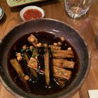 Tofu and aubergine with nuts  at Waipo in Stockholm
