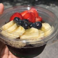 Brazilian style version w fresh berry juice home made granola  at Tropical Tribe in Honolulu