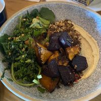Buddha bowl. Not much flavour. Hummus was nice.  at Sandstone Point Hotel in Sandstone Point