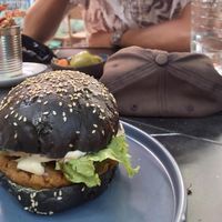 Vegan burger at Bordo Bina in Canakkale