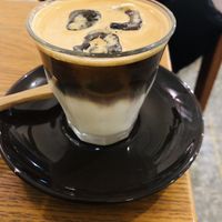 Oat milk flat white  at Bottle Lounge 보틀팩토리 in Seoul