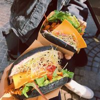 Amazing pulled BBQ burger  at Two Monkeys in Copenhagen