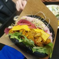 Pulled pork burger at Two Monkeys in Copenhagen