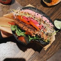 The best vegan burger i’ve ever tried! at Two Monkeys in Copenhagen