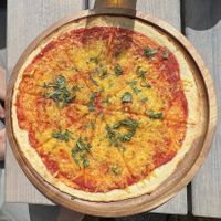 VEGAN VEGETABLE PIZZA roasted tomatoes, red onion & peppers  at Auchrannie Resort in Isle Of Arran