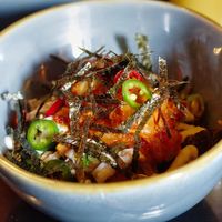 BBQ soba noodles at Safari Lounge in Edinburgh