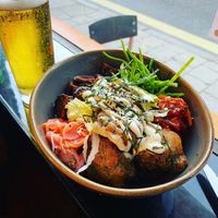 Vegan donburi bowl   at Safari Lounge in Edinburgh