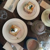 Vegan lemon cake and soy milk coffee  at Dragon Michiko in Musashino