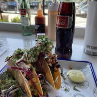 Veggie tacos. I got the hard shell instead of corn. Would definitely get again!   at The Taco Project in Bronxville
