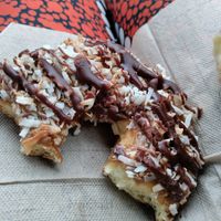 Samoa donut at Neil's Donuts in Wallingford