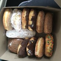 ❤️💚💜 ALL these vegan donuts!!! at Neil's Donuts in Wallingford