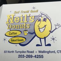 Neil’s Logo at Neil's Donuts in Wallingford