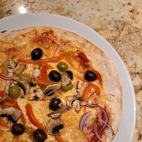 Vegan pizza at Oriel in Poole