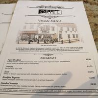 Menu at Oriel in Poole