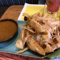 Fried banana blossoms at Four London Road in Waterlooville