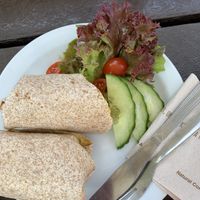 Hummus wrap  at Phoenix Café in Findhorn