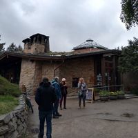 Outside at Phoenix Café in Findhorn