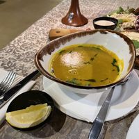 Lentil soup - comes with flatbreads  at Byblos in Mellieha