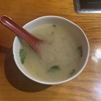 Miso soup  at Secret Garden Korean and Japanese in Syracuse