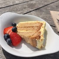 Vegan lemon cake  at Tayvallich Café in Lochgilphead