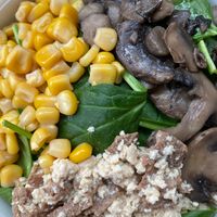 Mushroom ramen to go - this is the filling for the soup at REDWHITE BONELESS RAMEN - Boston in Boston