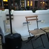 Outside seating at REDWHITE BONELESS RAMEN - Boston in Boston