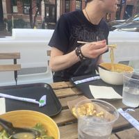 bad picture but ramen & mac !  at REDWHITE BONELESS RAMEN - Boston in Boston