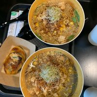 miso base ramen, truffle base ramen, and miso avocado on the side   at REDWHITE BONELESS RAMEN - Boston in Boston