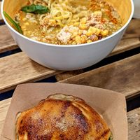 Avocado with niso and cheese at REDWHITE BONELESS RAMEN - Boston in Boston