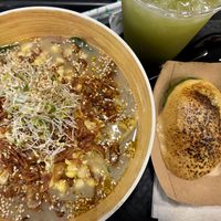 Truffle oil ramen and AMAZING miso avocado  at REDWHITE BONELESS RAMEN - Boston in Boston