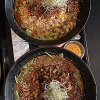 Top: Tokoyo Masala and the bottom is Dragon   at REDWHITE BONELESS RAMEN - Boston in Boston
