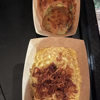 Top: Roasted Miso Avocado and the bottom is Mac and miso  at REDWHITE BONELESS RAMEN - Boston in Boston