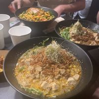  No soup style (in the background )  at REDWHITE BONELESS RAMEN - Boston in Boston