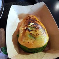 Roasted miso avocado at REDWHITE BONELESS RAMEN - Boston in Boston