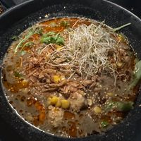 Yuzu sesame with smoke mmm  at REDWHITE BONELESS RAMEN - Boston in Boston