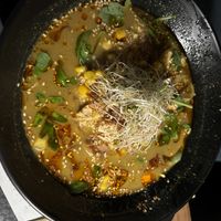 Ginger curry ramen - delicious!  at REDWHITE BONELESS RAMEN - Boston in Boston