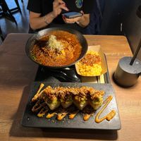 No 8, spicy miso avocado roll, spicy mac  at REDWHITE BONELESS RAMEN - Boston in Boston