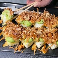 Spicy miso avocado sushi   at REDWHITE BONELESS RAMEN - Boston in Boston