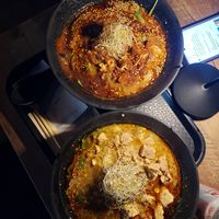 Red hot miso and japanese curries. Both quite spicy. at REDWHITE BONELESS RAMEN - Boston in Boston