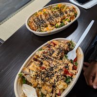 Monk and ginger bowls at REDWHITE BONELESS RAMEN - Boston in Boston