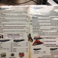 Menu with Vegan options. Lentil soup is vegan as is other tasty foods.  at Habibi's Cafe and Market in Myrtle Beach