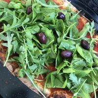 vegan pizza at Grad Kodeljevo  in Ljubljana