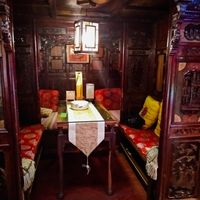 Everyone gets their own luxurious booth at Louyuxuan Teahouse at Luyuxuan Teahouse in Beijing
