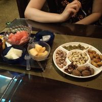Selection of fruit and nuts at Luyuxuan Teahouse in Beijing