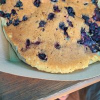 Vegan blueberry pancake. at Freshfit Cafe in Nags Head