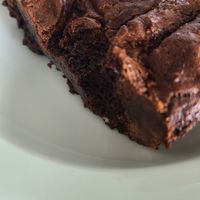 Vegan chocolate brownie at Freshfit Cafe in Nags Head