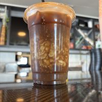 Dirty chai latte   at Freshfit Cafe in Nags Head