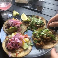 The two types of vegan tacos  at Tacopop in Copenhagen