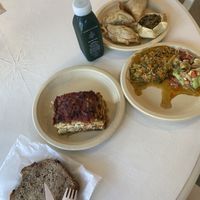 Banana bread, lasagna, empanadas  at The Plantisserie in Miami